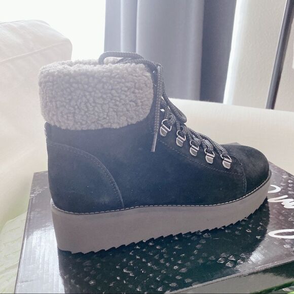 Sam Edelman Suede Lace Up Franc Ankle Boots - Picture 6 of 12